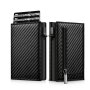 Men's Wallet Carbon Fiber Rfid Blocking Credit Card Holder With Zipper Coin Pocket Automatic Pop-up Card Holder Money Clip Ideal Gift For Men