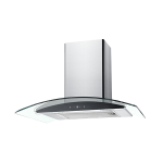 Curved Glass Extractor With Black Front Panel – 60CM