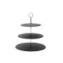 Kitro Black Slate Serving Cake Stand 3-TIER