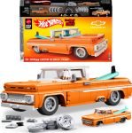 Brick Shop Hot Wheels Elite Series Building Set Custom 62 Chevy Pickup With 858 Pieces Realistic Details And Custom Decals Adult