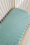 Mozam Blue Cotton Cot Fitted Sheet - Large Sa Cot: 132CM X 66CM X 10CM