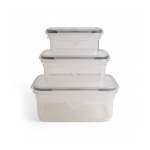3 Piece Aroma Air Tight Rectangular Container Set Clear