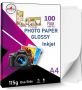 A4 Glossy Photo Papers 115GSM Compatible Inkjet Printer A4 100 Sheets