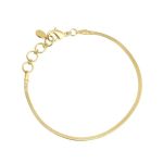Gorjana - Venice MINI Bracelet 6 1 4" To 7 1 4" - 18K Gold Plated Brass - Elegant Herringbone Chain Design - Adjustable Length -