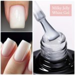 Milky Jelly Nude Gel Nail Polish Semi-transparent Uv Top Coat Long-lasting French Manicure And Everyday Nail Art High Gloss Shin