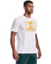Men's Ua Abc Camo Boxed Logo Short Sleeve - White / Sm