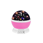 Rotating Star Projector Night Light - Pink