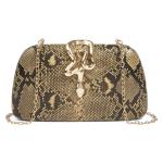 Brown Animal Print Clutch Bag