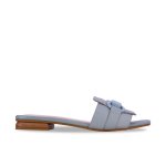 Leather Buckle Sandals -blue