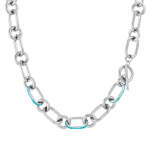 Drusilla Necklace In Stainless Steel Chain With Enamel