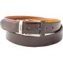 Reversible Genuine Leather Belt Chocolate And Cognac