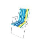 74X56X53CM Lightweight Foldable Outdoor Striped Camping Chair With Armrest