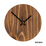 Quinn Wall Clock In Pine - 300MM Dia Mid Brown Bold Black Second Hand