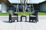 Table & Chair Set 2-SEATER Grey