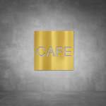 Cafe Sign - Polished Brass