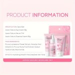 3 Pcs Sakura Facial Care Set Hydrating Moisturizing Keep Skin Moist And Smooth Firming Skin Increase Skin Elastictiy Travel Set