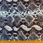 Scuba Printed Fabric SNAKE-BLACK-BROWN-5 150CM