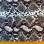 Scuba Printed Fabric Snake-black-brown-5 150cm