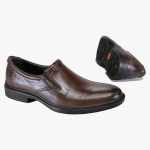 Mens Dark Tan Victor Plain Toe Slip On Shoe - Dark Tan 15