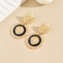 Elegant And Stylish Retro Baroque With Lion Totem Dangle Earrings Exquisite Enamel Detail Jewelry Party Jewelry Birthday Gift For Teen Girls