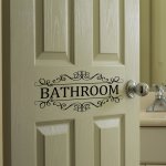 1PC Letter Graphic Wall Sticker English Logo Bathroom Wall Door Sticker Removable Wall Decals For Home Bathroom Home Decor