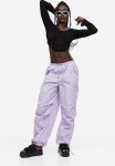 Nylon Parachute Trousers - Light Purple