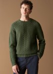 Wool Cable Knit Crew