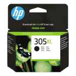 HP Single Pack 305XL Black High Yield Original Printer Ink Cartridge - 3YM62AE