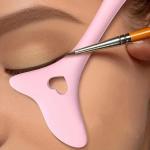 1PC Multi-functional Silicone Eyeliner Stencils For Winged Eyeliner Lipstick And Mask Application - Quick And Easy Makeup Tool F