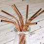 Rose Gold Stainless Steel Straws - Pack Of 4