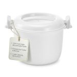 Angoily Microwave Rice Cooker 3 Quart Micro Steamer For Vegetable Dorm Pasta Cookware Non- Stick Bacon Cooker For Cooking Soup S