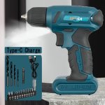 1SET Of Accessories 8V Lithium Drill MINI Electric Drill Cordless Drill USB Charging Screwdriver Screwdriver Lithium Electric Dr