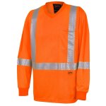 Pioneer Everest Hivispro Shirts Long Sleeve Orange navy