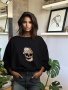 Floral Skull Sweater - Black - Small