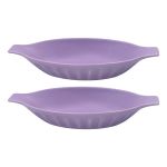 Fine Porcelain Oval Serving Bowls For Banana Split Candy Snack - Set Of 2