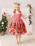 Striped Red And White Christmas Special Occasions Dress