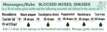 Massage Rub Recipe Synergy - Blocked Noses Sinuses - Being Well Collection