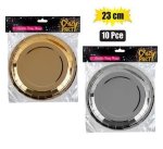 Party Plates Metallic 23CM 10PC
