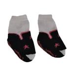 Socks For Girls 6-12 Months - Black Pump Pink Star