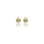 Georgini Natural Peridot And Two Natural Diamond August Earrings - Gold