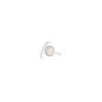 Silver Crescent Moon Stone Ring - M l