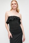 Combo Ruffle Bandeau Bodysuit - Black