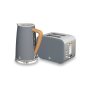 Swan Nordic S/S Cordless Kettle & 2 Slice Toaster - Slate GREY-SNR2P
