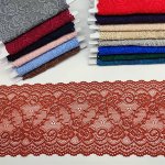 0.91 Meter Multicolor Lace Trim 14.99CM Wide - Elastic Knit Lace For Women's Underwear & Collar Accessories Available In Pink Wh