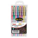 Hybrid Metallic Gel Grip 0.8MM Pens – Wallet Of 8- K118M-8