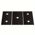 3PCS Gas Stove Mat Heated Resistant Gas Top Liner Gas Stove Protector Bib Liners Oil-proof Gas Stove Lining Safe Stove Burner Co