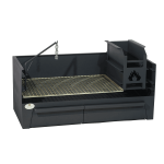 1000 Table With Ash Lid And Drawers Freestanding Braai
