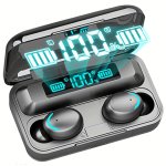 Tws Wireless Earbuds Stereo Sound Headphones Sport Headset Touch Control In Ear Earphones With LED Display Charging Bin