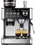 Kismile Espresso Machines With Grinder 20 Bar Professional Espresso Maker With Removable Water Tank Hot Water Function Milk Frot