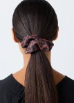 Large Leopard Print Satin Scrunchie